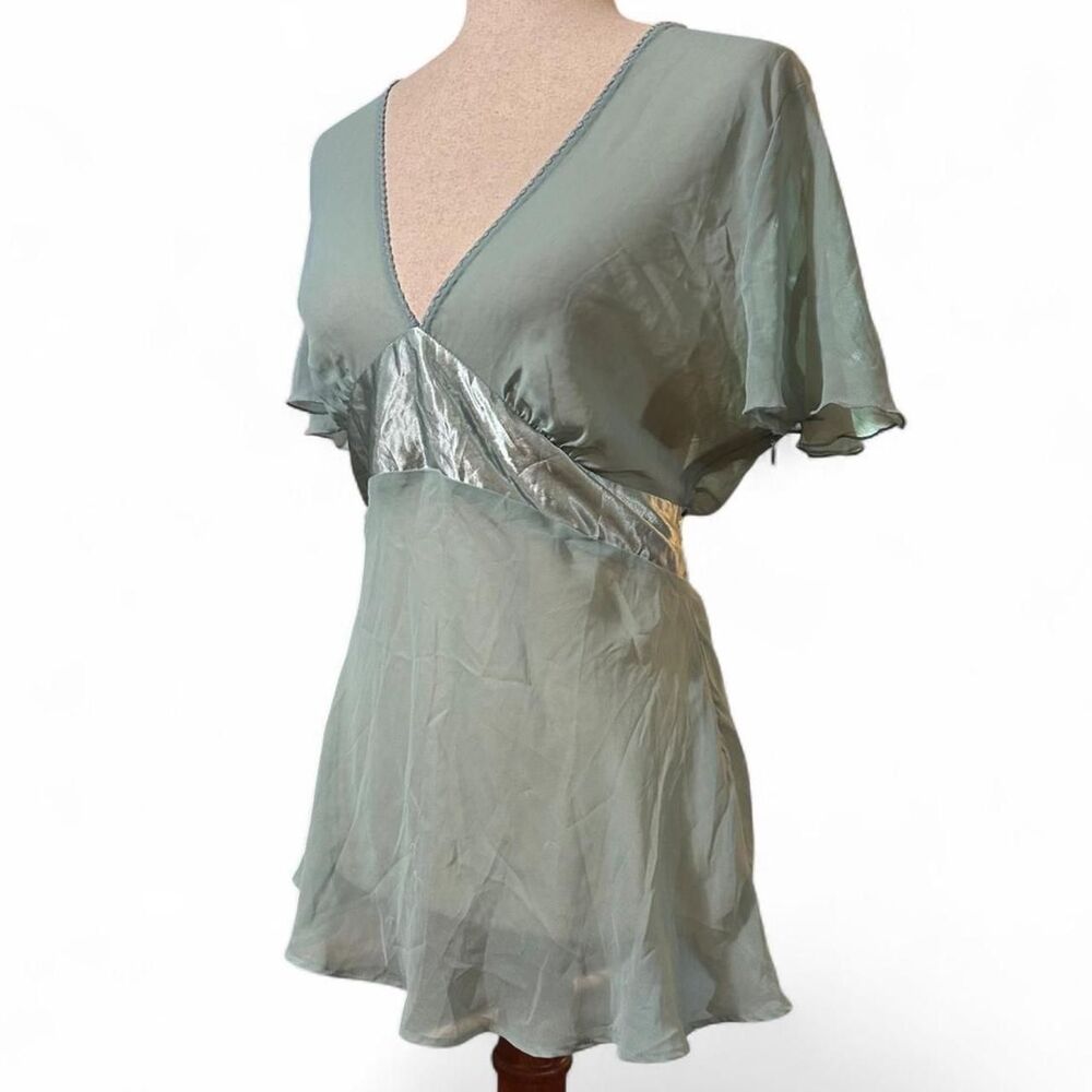 American-vintage Women's Green and Blue Dress
